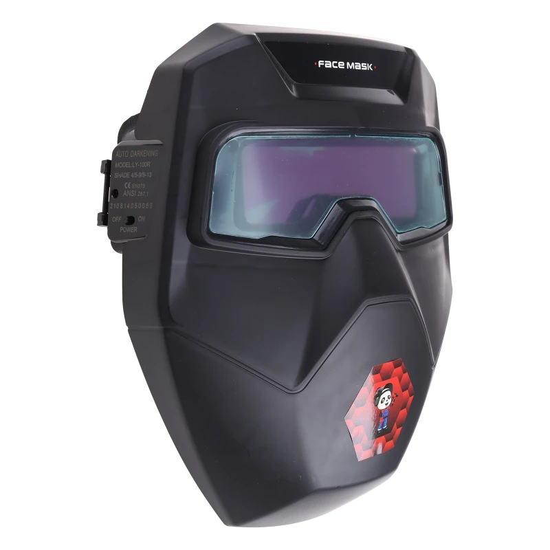 True Color Solar Power Auto Darkening Welding Helmet and Protect Eyes from for Vision Loss from Drill Strong Light P