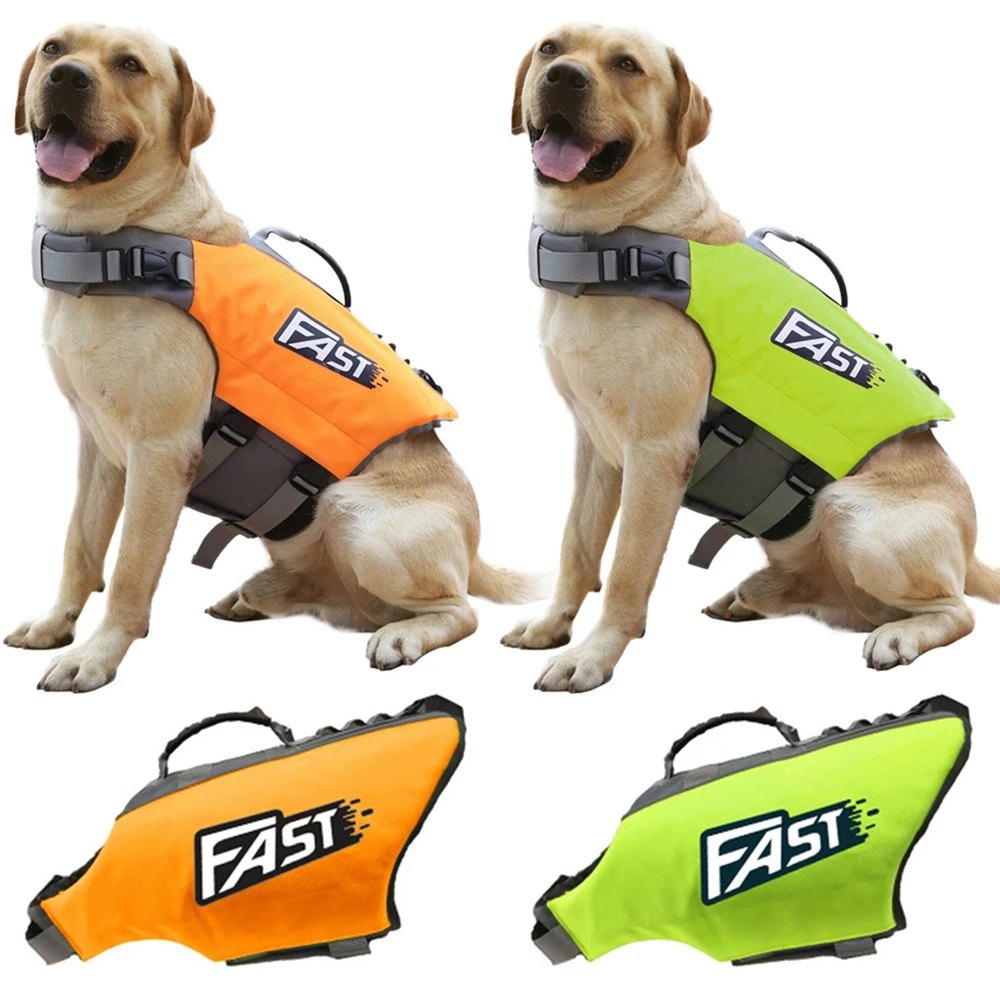 High Stretch Life Jacket For Dogs Versatile Pet Jacket With Handles Adjustable High Buoyancy Puppy Vest Dogs Swimming Clothes