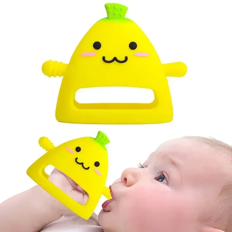 Baby Anti Eating Hand Fruit Silicone Gloves Dental Glue Baby Tooth Grinding Stick Cartoon Comfort Bite Glue Toy Baby Accessories