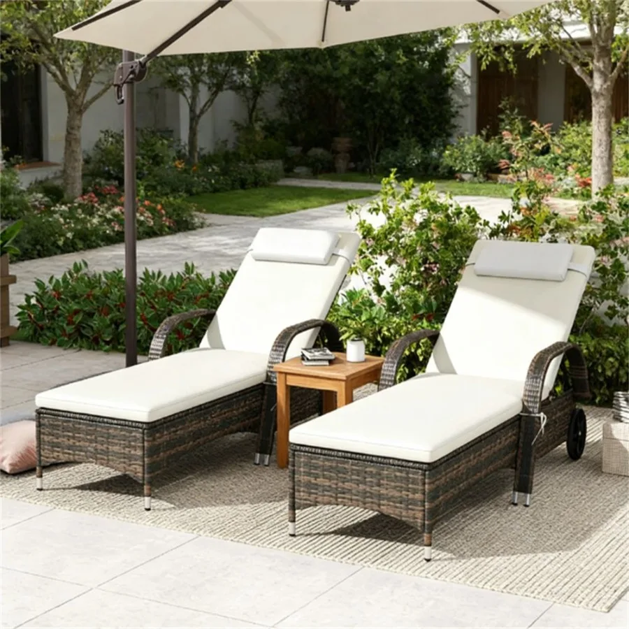 

2 шезлонга, кресло-шезлонг, садовое кресло, кремового цвета, легкая прочная ткань, простая сборка