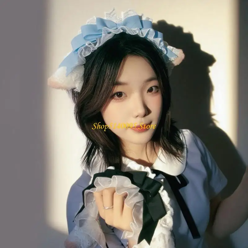 Dxae Plux moutons Bandons d'oreille ajusté pour les filles garçons halloween Photo accessoires habillés