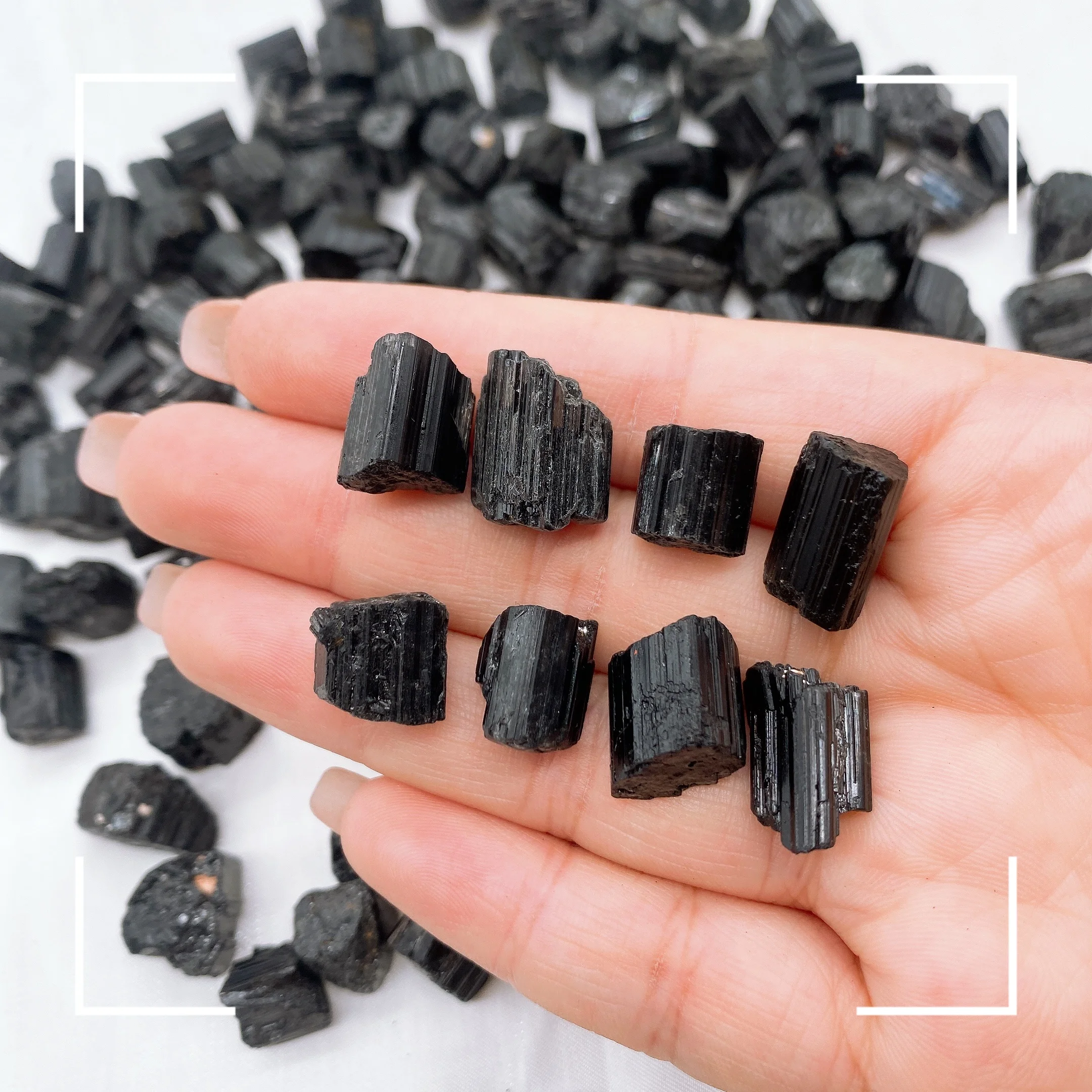 Natural Black Tourmaline Gravel Healing Advanced Collection Eliminate Magnetism Raw Gemstone Mineral Specimen Home Decoration