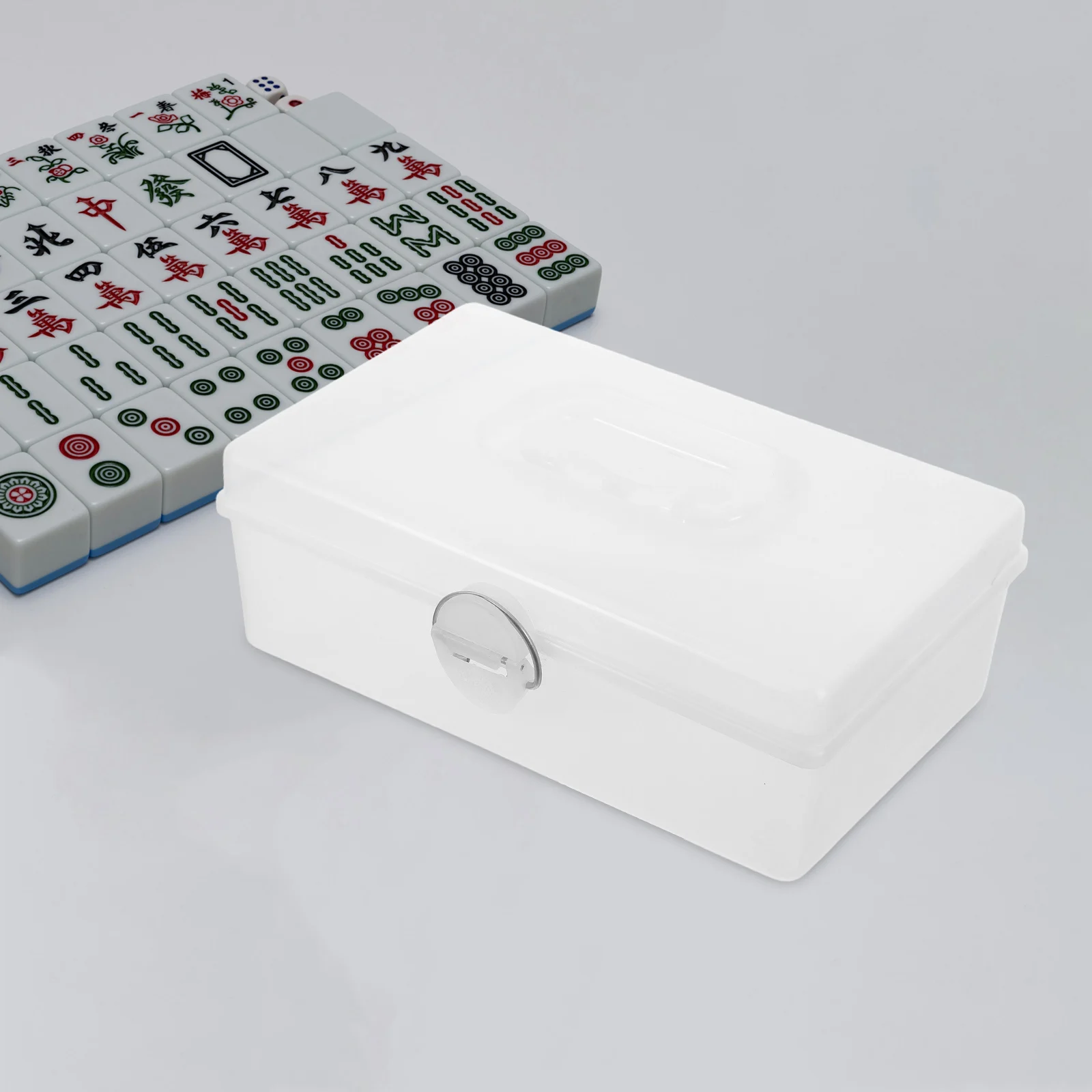 

Large Capacity Mahjong Plastic Storage Holder Box Waterproof Portable Organizer Household Travel Outdoor Container