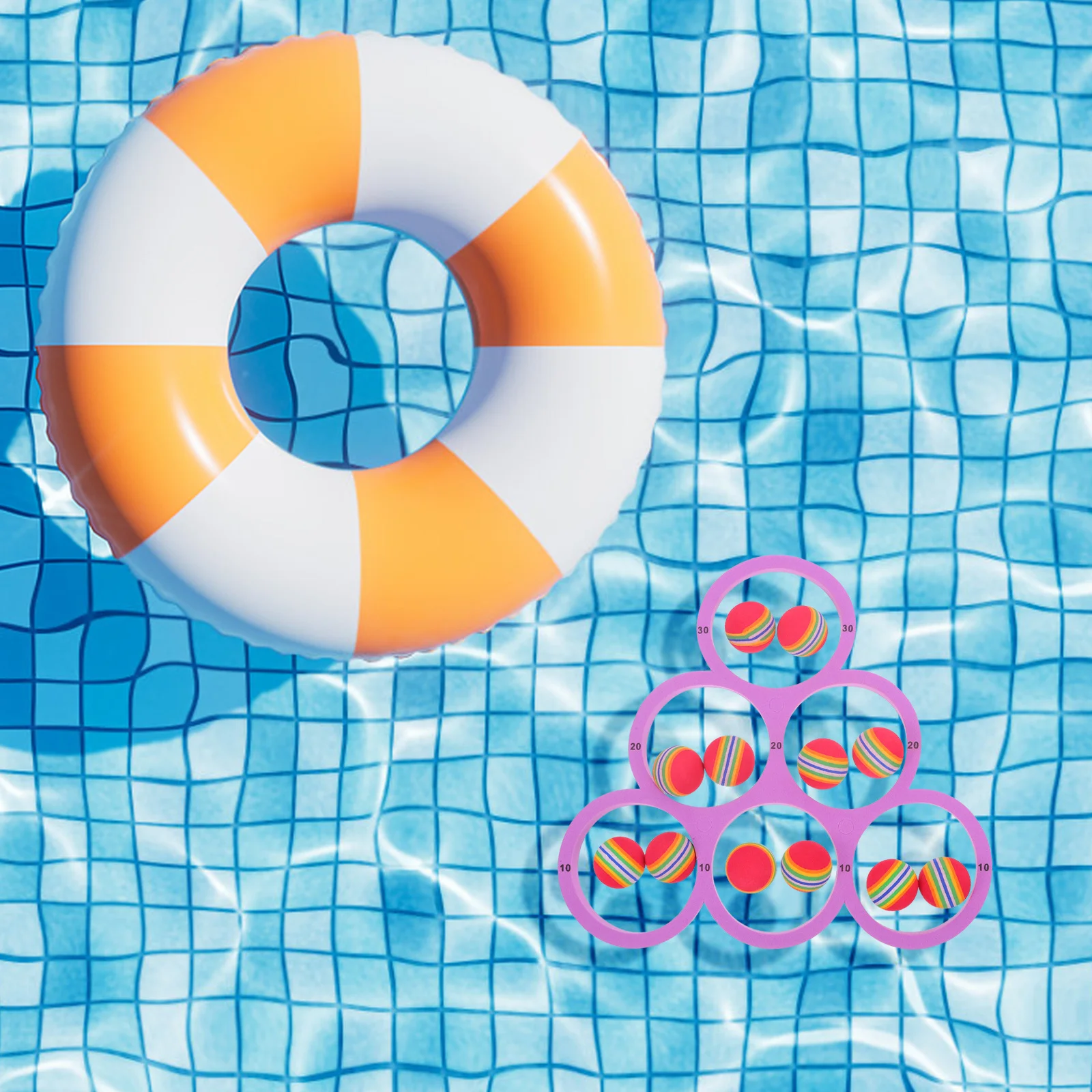 1 مجموعة العائمة بركة رمي لعبة إيفا الرياضات المائية النتيجة ملحوظ خواتم في الهواء الطلق حلقة إرم الأسرة بركة ألعاب المراهقين