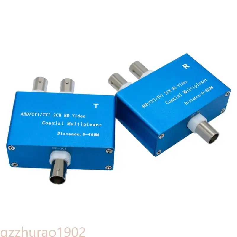 

97QB 2 Channel Clearly Video Coax Multiplexer for Surveillances, 1080P Signal Transmission Over One Cable Multiplexer