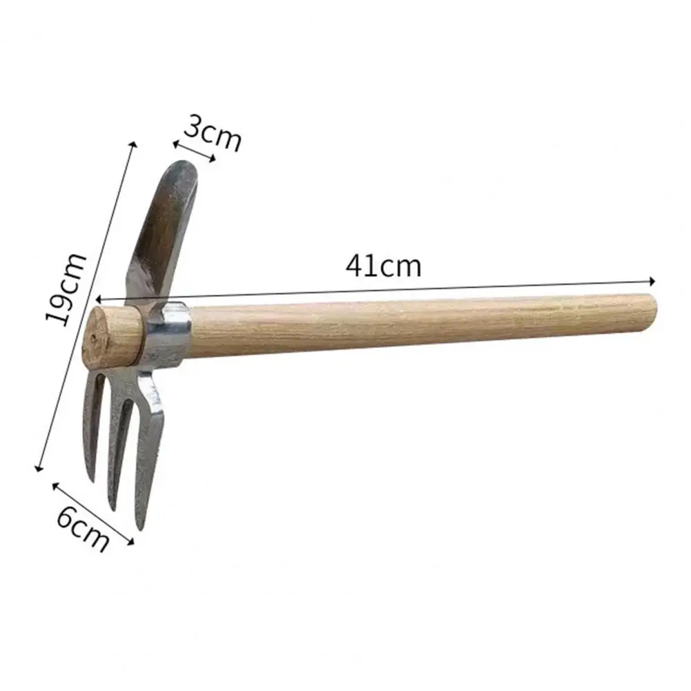 ステンレス鋼双頭つるはし木製ハンドル緩め土掘りツールマトックつるはしガーデニングピックハンドツール