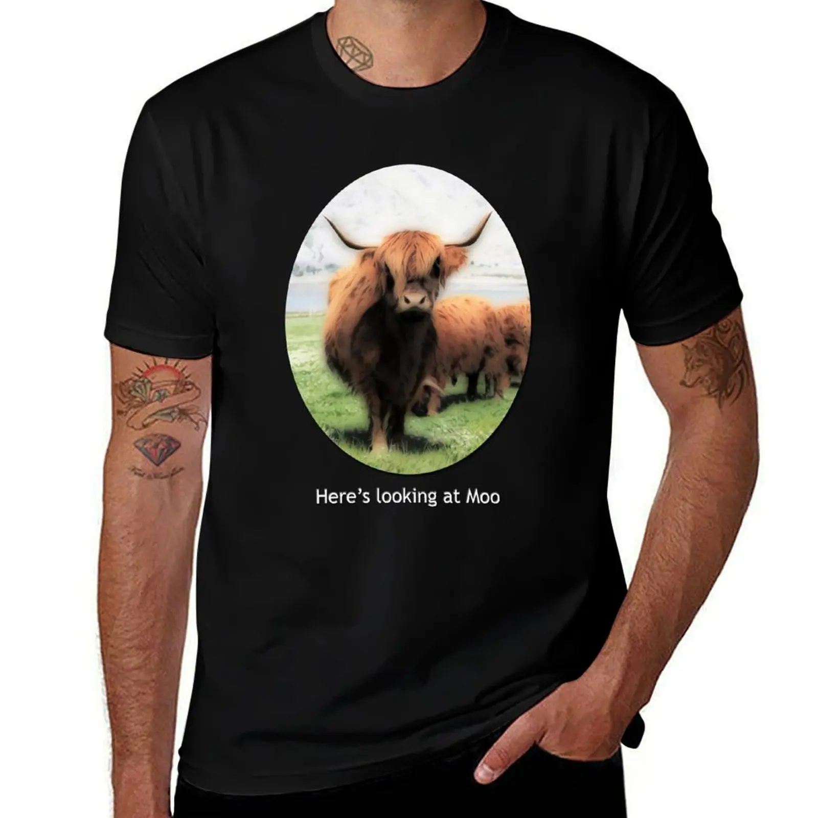 

Here's Looking At Moo T-Shirt t shirts for man graphic funny anime tshirt T-Shirt