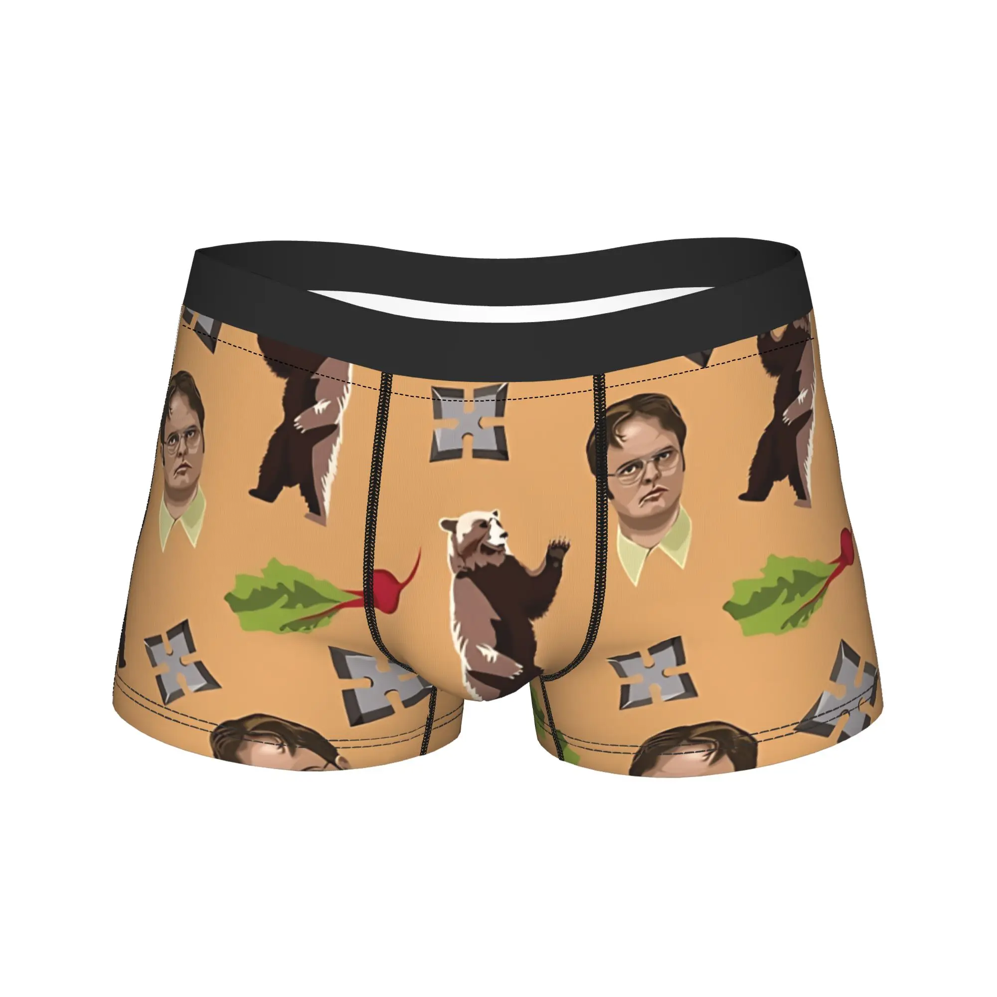 

Нижнее белье Dwight Schrute Bears Beets, таможенные боксеры, мужские трусы высокого качества, мягкие трендовые шорты, трусы, подарок