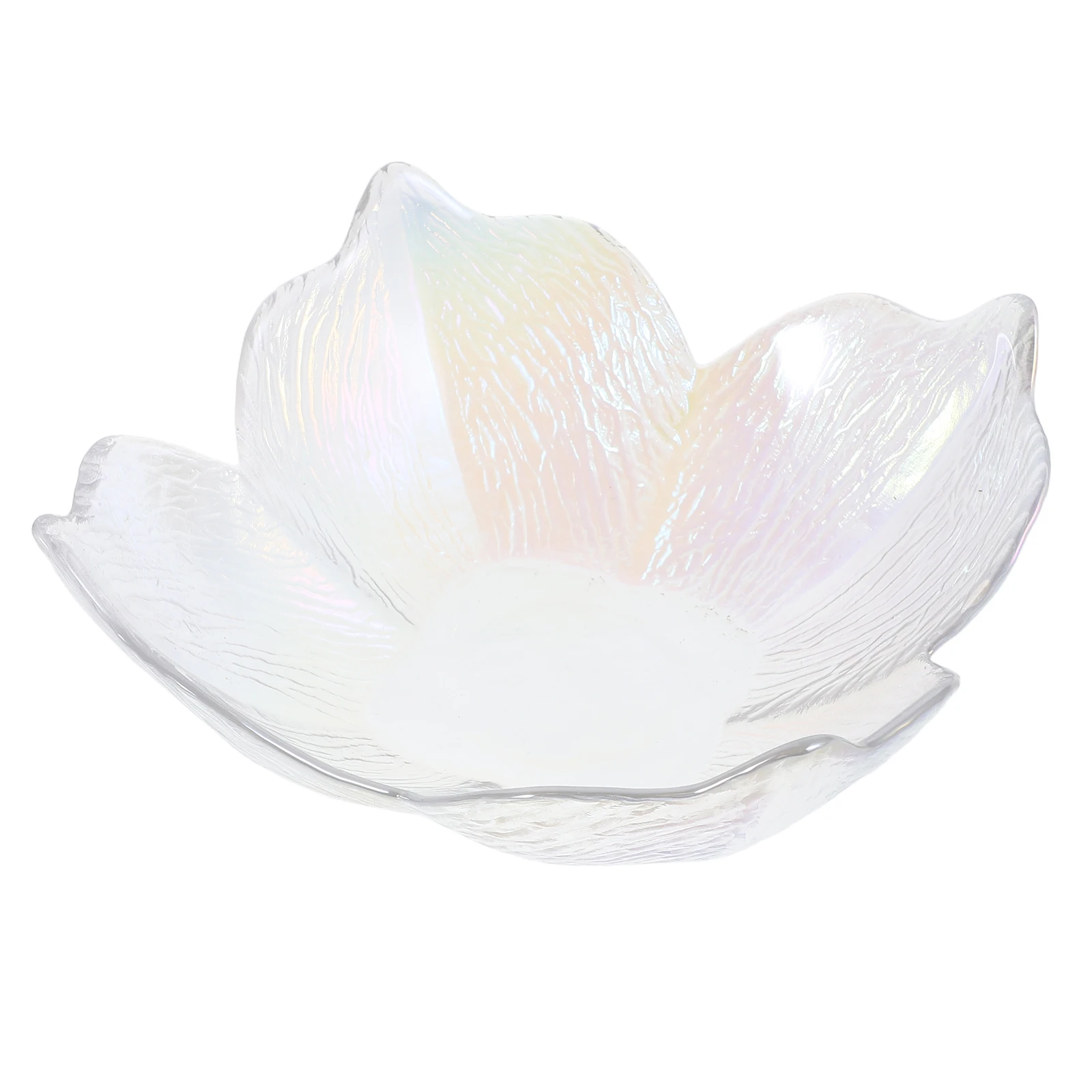 

Irregular Glass Serving Bowl Creative Kitchenware Decorative Salad Fruit Dessert Candy Multi Functional Plate for Parties
