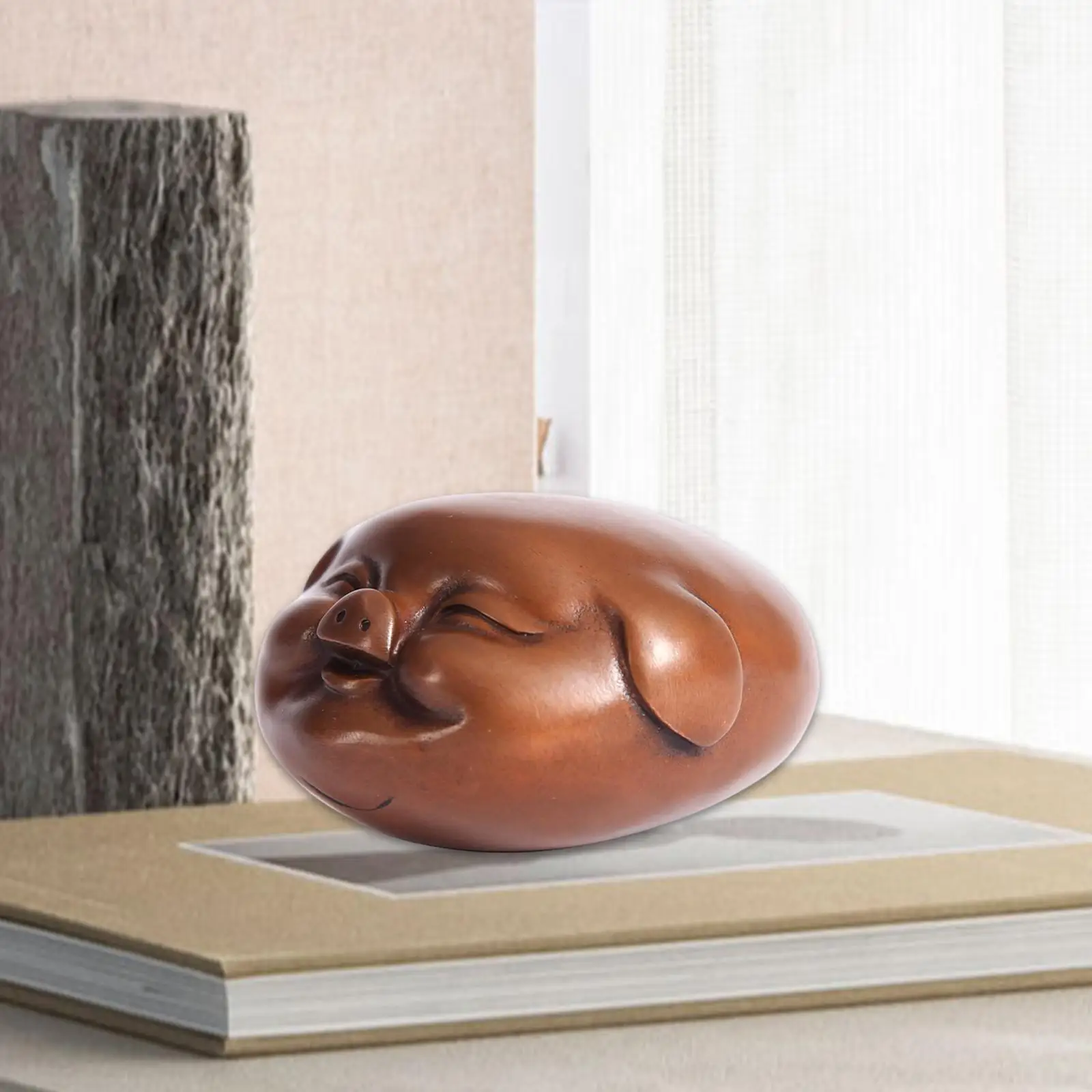 

Фигурка свиньи, латунная скульптура, настольное украшение в виде животного, декор для дома, для гостиной, спальни, полки