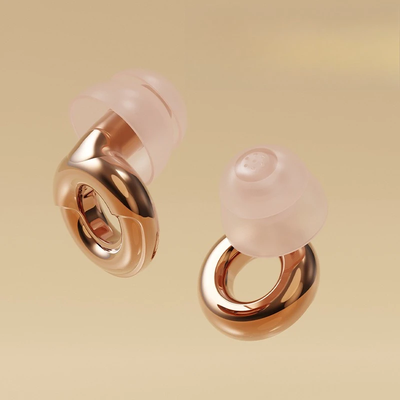 1pair Creative Fashionable And Practical Silicone Earplugs With Multiple Colors Available Ring-shaped Noise-canceling Earplugs A
