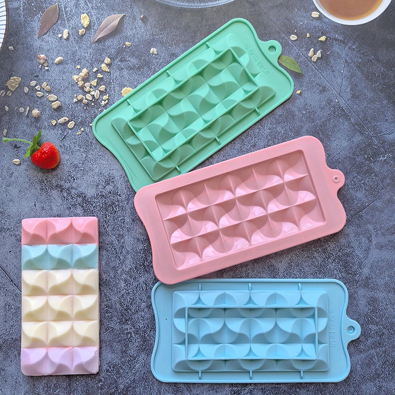 Chocolate Silicone Mold Cake Ice Cream Pudding Cookie Dessert Mold Ice Cube Mould Soap Baking Utensils DIY Kitchen Baking Mold