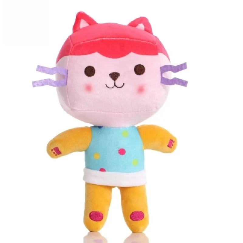 Gabby casa de muñecas de juguete para niños, Mercat, dibujos animados, animales de peluche, coche de gato sonriente, abrazo de gato, niñas, regalos