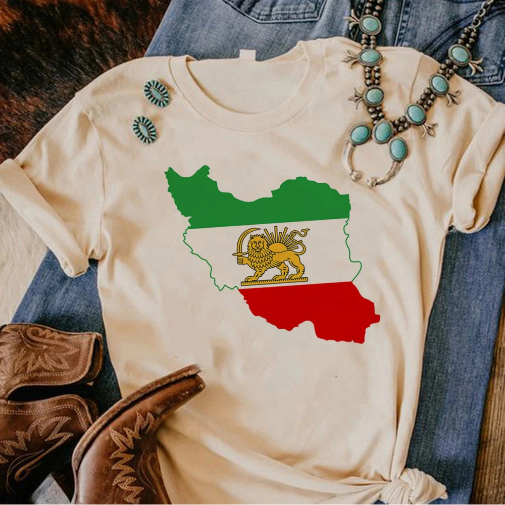 Camiseta de Iran para mujer, camiseta harajuku japonesa, ropa harajuku para mujer