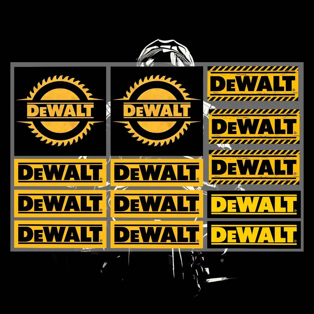 High-end power tools DEWALT  Decal Set High Quality Printed and Cut Stickers Motorcycle Sticker