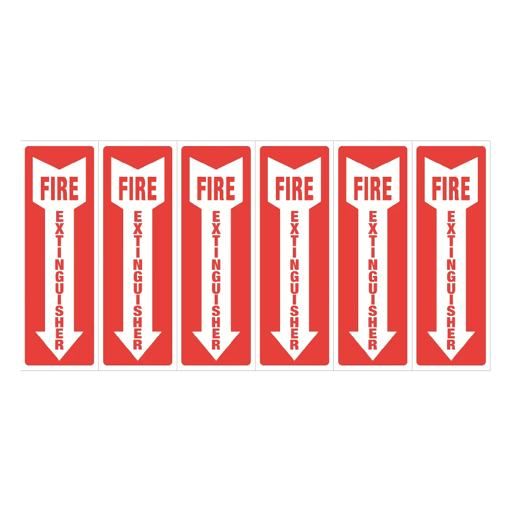 6Pcs Safety Warning Stickers Self-adhesive Safety Labels Fire Equipment Marking Stickers Used for Bag and Handbag Warning