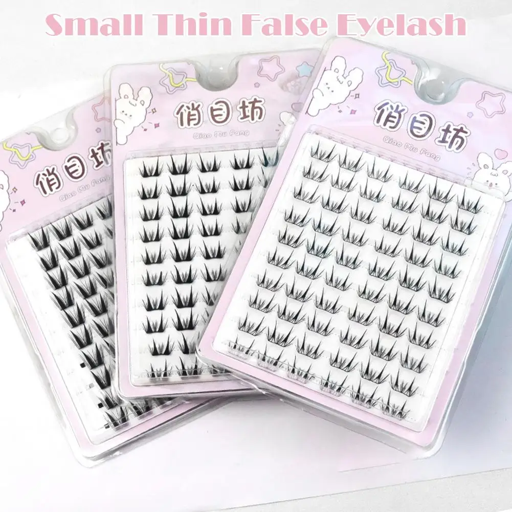 High-end Mink False Eyelash Natural Fishtail Lash 3D Russian Individual Tool Eyelash Extension Cluster Makeup Wholesale N4X5