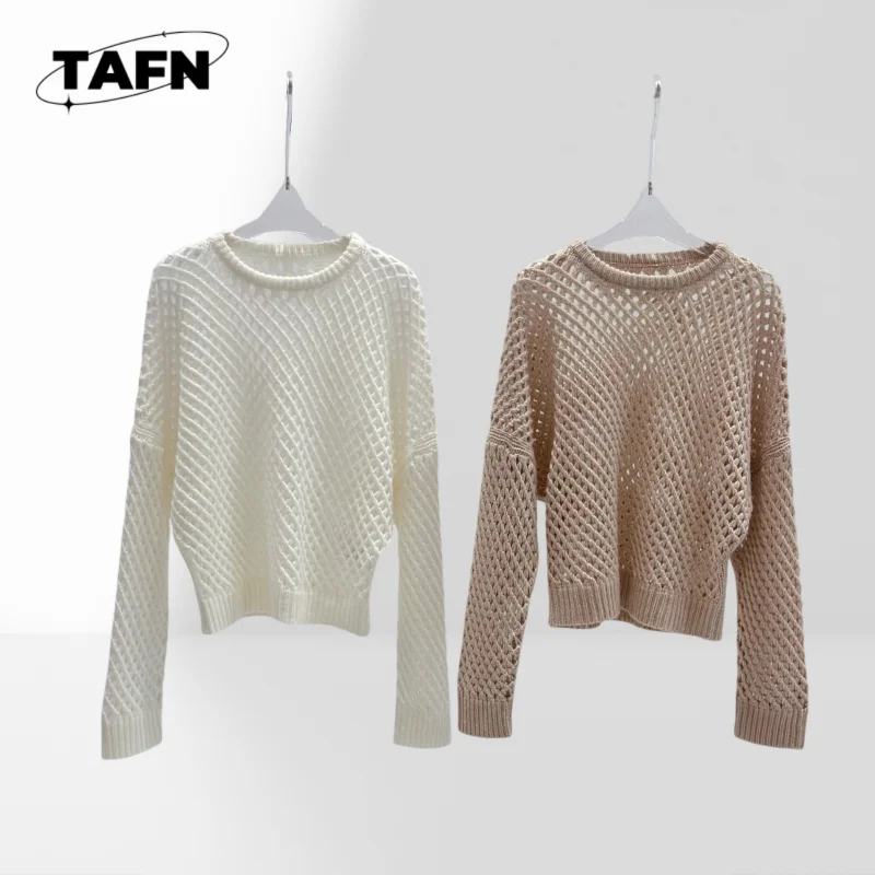 女性用ソフトで暖かいウールニットセーター、どんな服装にも合わせやすい、女性用トレンディなストライプニットセーター、快適なAH1606