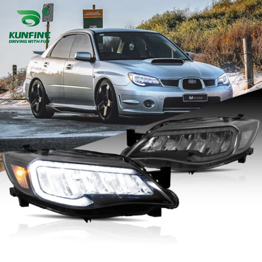 Car Styling Pair Of Car Headlight Assembly For Subaru Impreza WRX 2008-2014 LED Head Lamp Car Tuning Light Parts Plug And Play