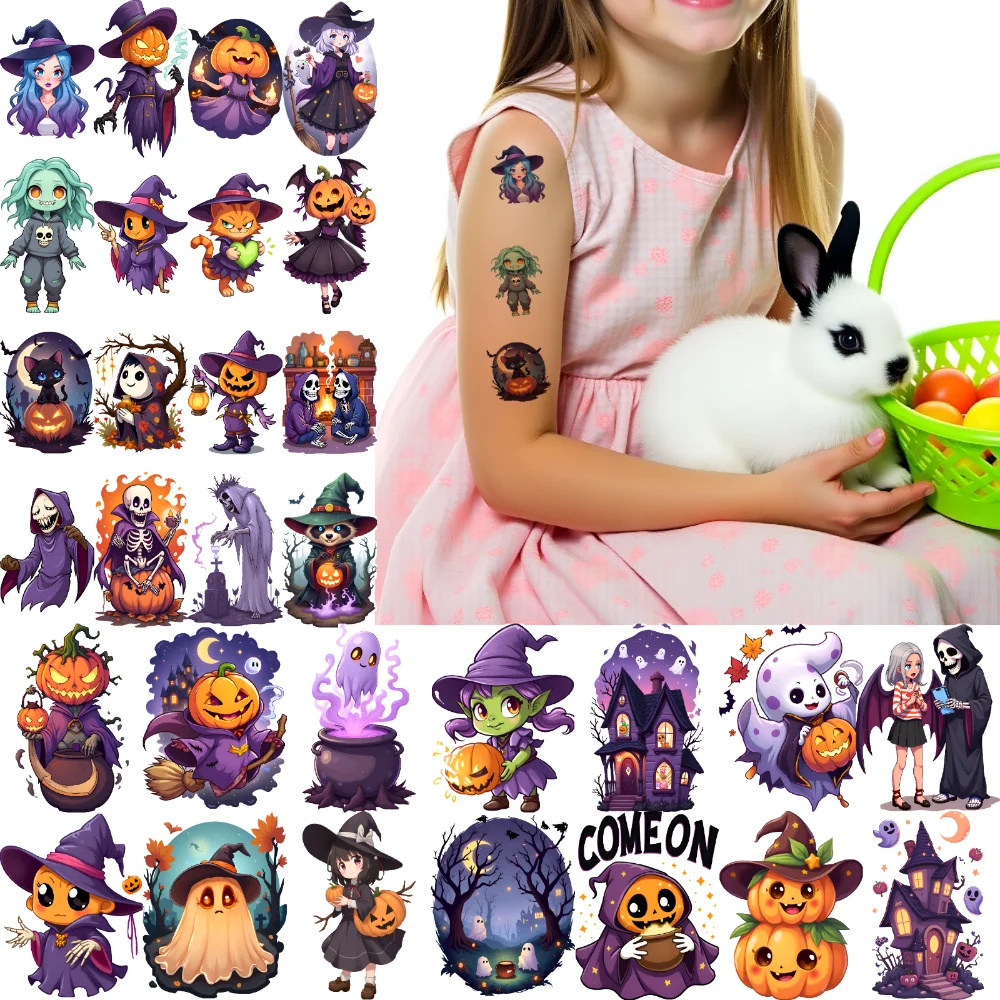54pcs Temporary Tattoo Decorative Stickers Comic Dinosaur Stickers Waterproof Long-lasting Body Stickers For Girls Women Boys