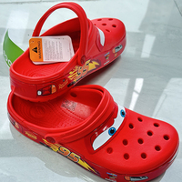 Disney Lightninged Mcqueens Pixar Cartoon Solid Waterproof Slippers Outdoor Sandals Casual Breathable Ankle-wrap Eva Shoes Gift