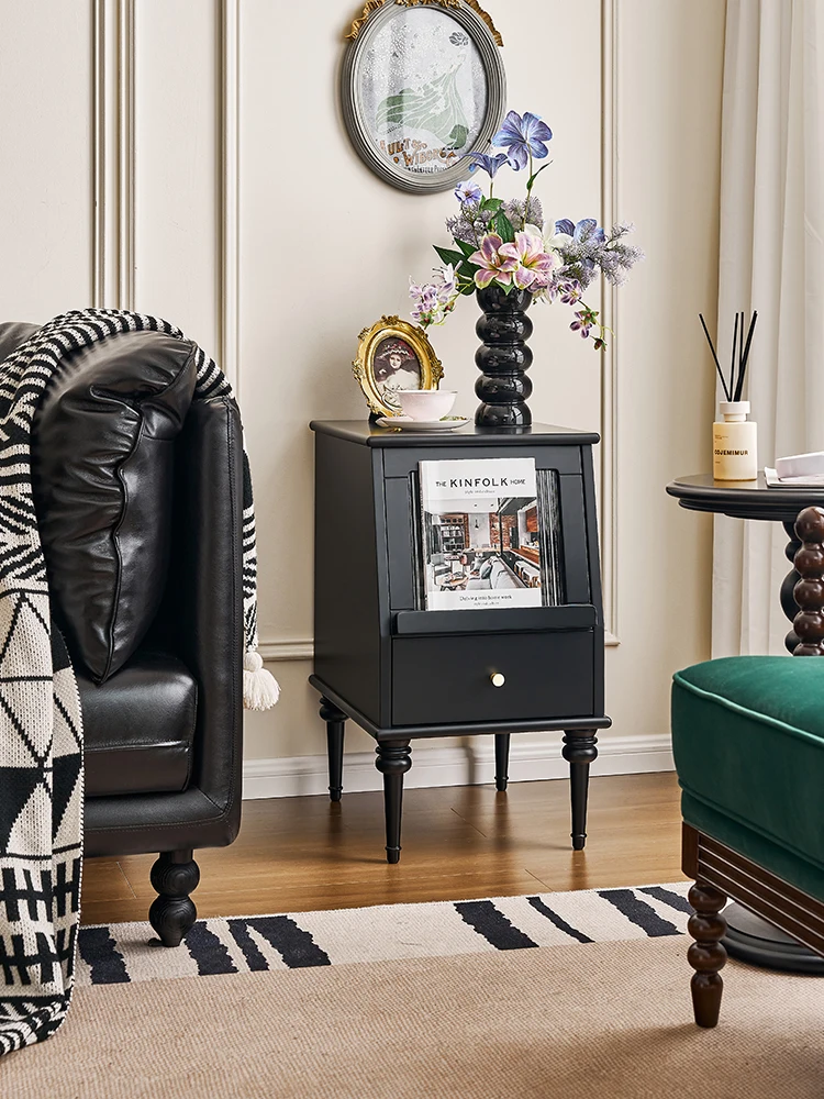 

Solid wood sofa side table living room small coffee table bedside table