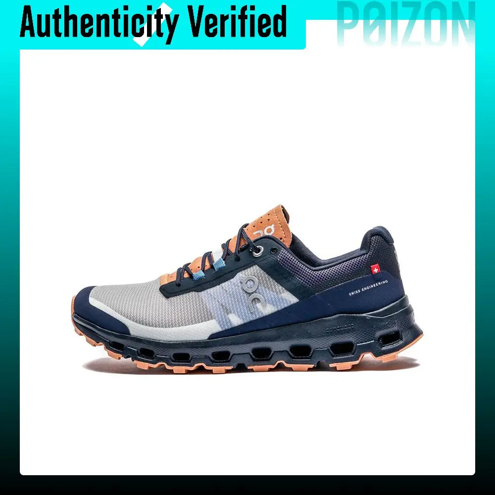 On Cloudvista Fabric Cushioning Low top Casual Running Shoes Women's Midnight Blue Copper 64.98592