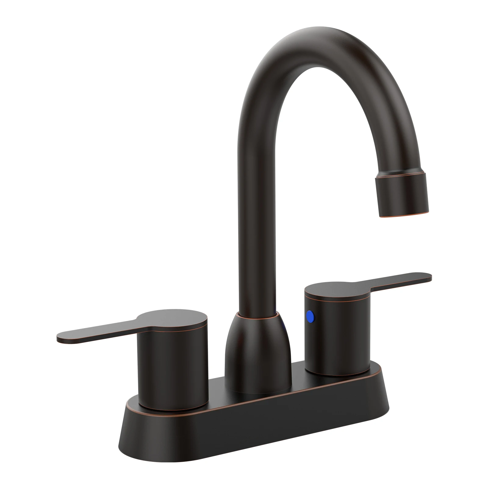 

2-handle bathroom sink faucet, 2/3-hole oil wiped bronze center set RV bathroom faucet