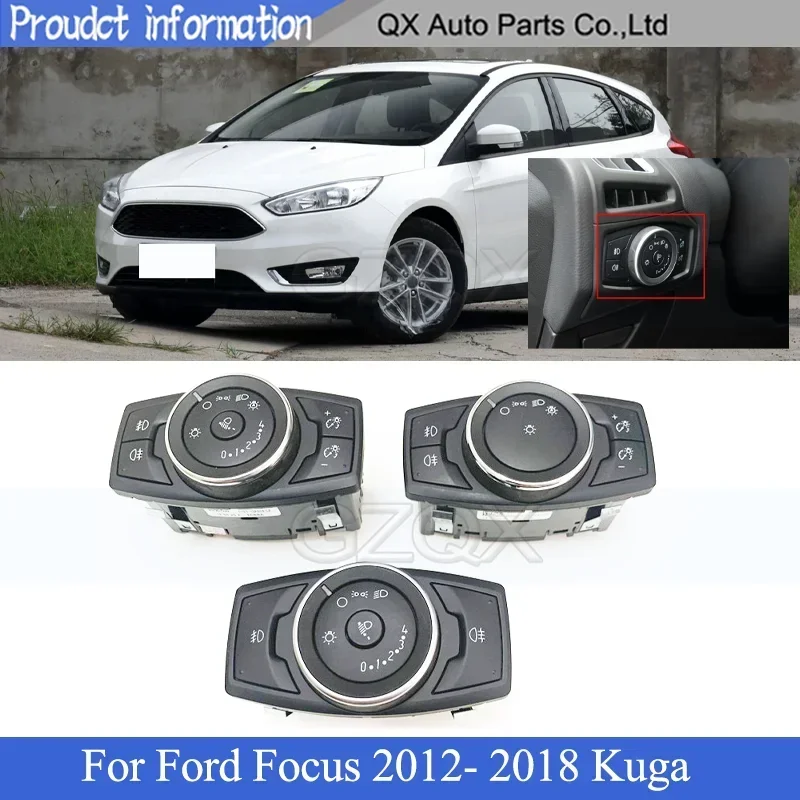 Capqx Front scheinwerfer Nebels chein werfer Lichtsc halter für Ford Focus 2010-2018 kuga Nebels chein werfer Lichtsc halter Knopf mit Stecker