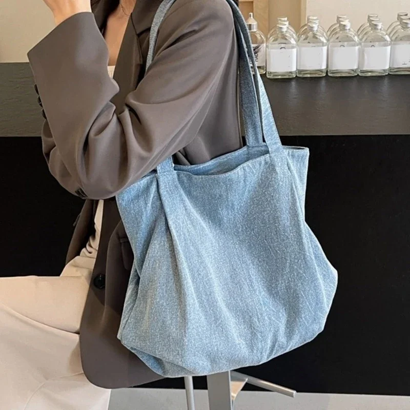 

Womens Denims Shoulder Bag All-matching Underarm Bag Large Capacity Armpit Bag Aesthetic Handbags Shopping Dating Bag