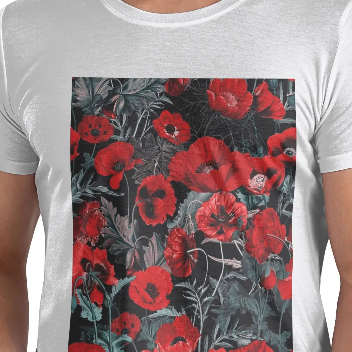 

Poppy Gard 100% Cotton T-Shirt Men's Fashion T Shirts Men O-Neck Short Sleeve S-6XL