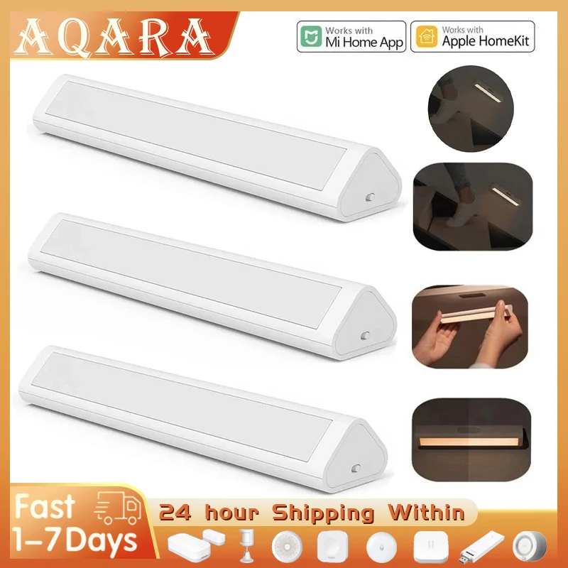 

Aqara Induction LED Night Light Magnetic Installation with Human Body Light Sensor 2 Level Brightness 8 Month Stand by Time