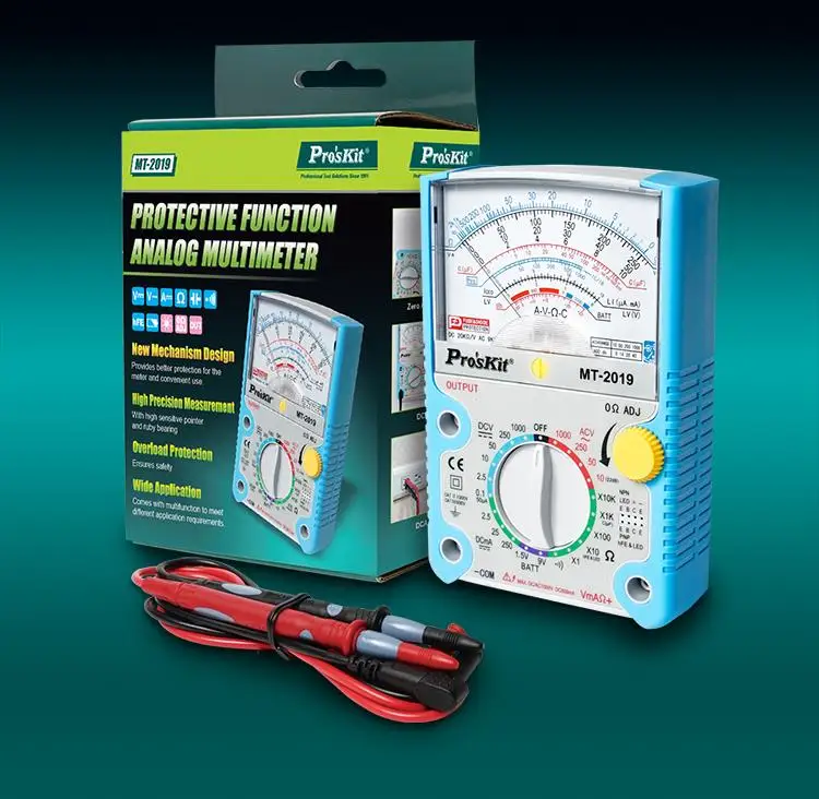 Baogong pointer multimeter MT-2019 anti-false test three-purpose meter pointer multimeter anti-burn type