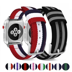 Nylon Canvas Band Voor Apple Horloge Ultra 9 8 7 45Mm 41Mm 44Mm 40Mm 38Mm 49Mm Stof Armband Polsband Voor Iwatch 6 5 4 Se