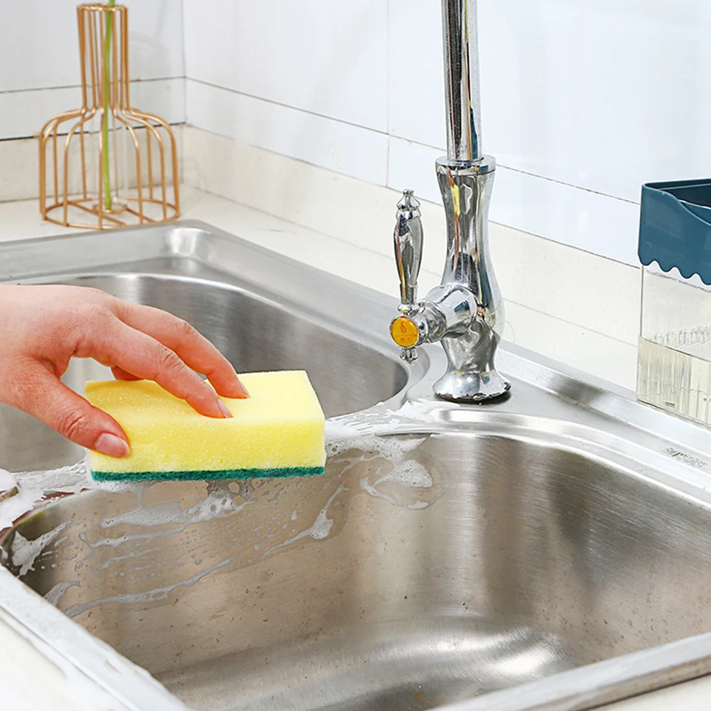 Press Type Liquid Soaps Dispenser With Sponge Holder Reusablee Liquid Soaps Case For Kitchen Sink