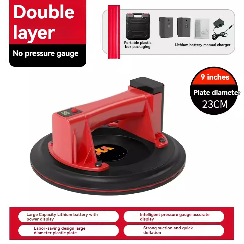 

Electric 9 Inch Vacuum Suction Cup 200kg Bearing Vacuum Lifter Lifter for Granite Tile Glass With Air Pump Sucker