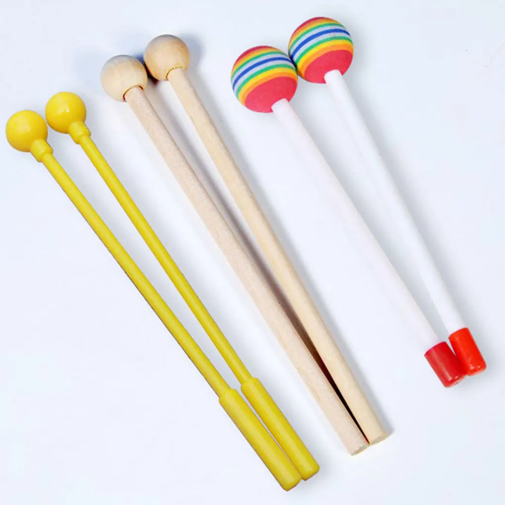 Colorfast And Odorless Wood Made Drumsticks For Xylophone Beater Safe For Kids For Toddler Toy Tempo Rainbow Accessory