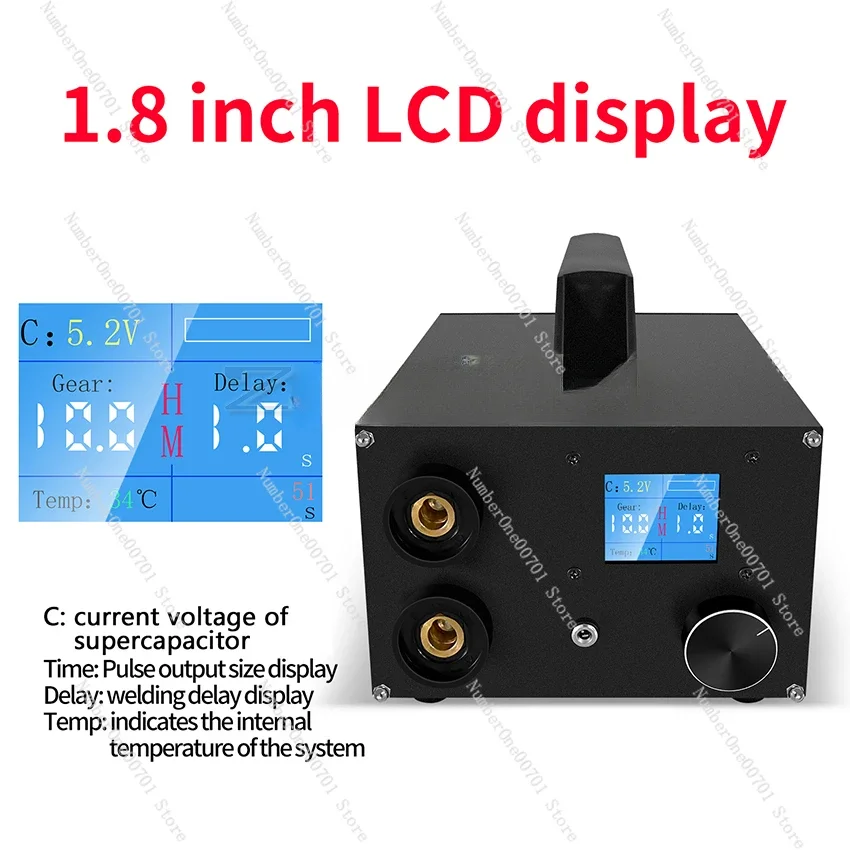 250 Gears Spots Welding Machine Double Capacitors Energy Storage Dual-pulse Welding 0.3mm Nickel Sheet 18650 Battery Spot Welder