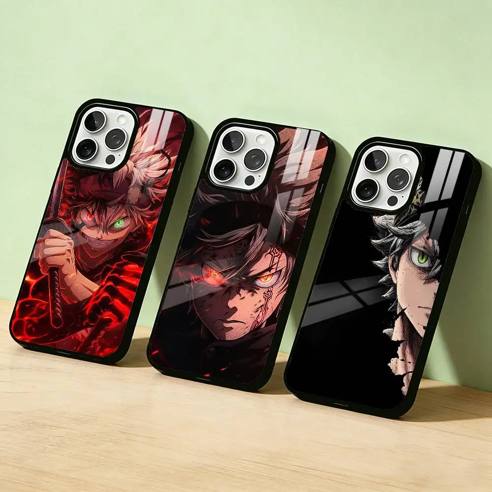 

AAA anime B-Black C-CloverS Logo Phone Case For iPhone 17,16,15,14,13,12,11,Pro Max,Plus Candy Silver Cover