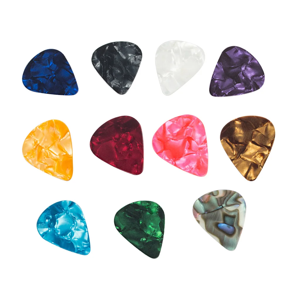 60pcs Guitar Picks Colorful Heart Shape Guitar Picks For Guitar Bass Ukulele Mandolin Banjo 046/071/096mm (Assorted Color)