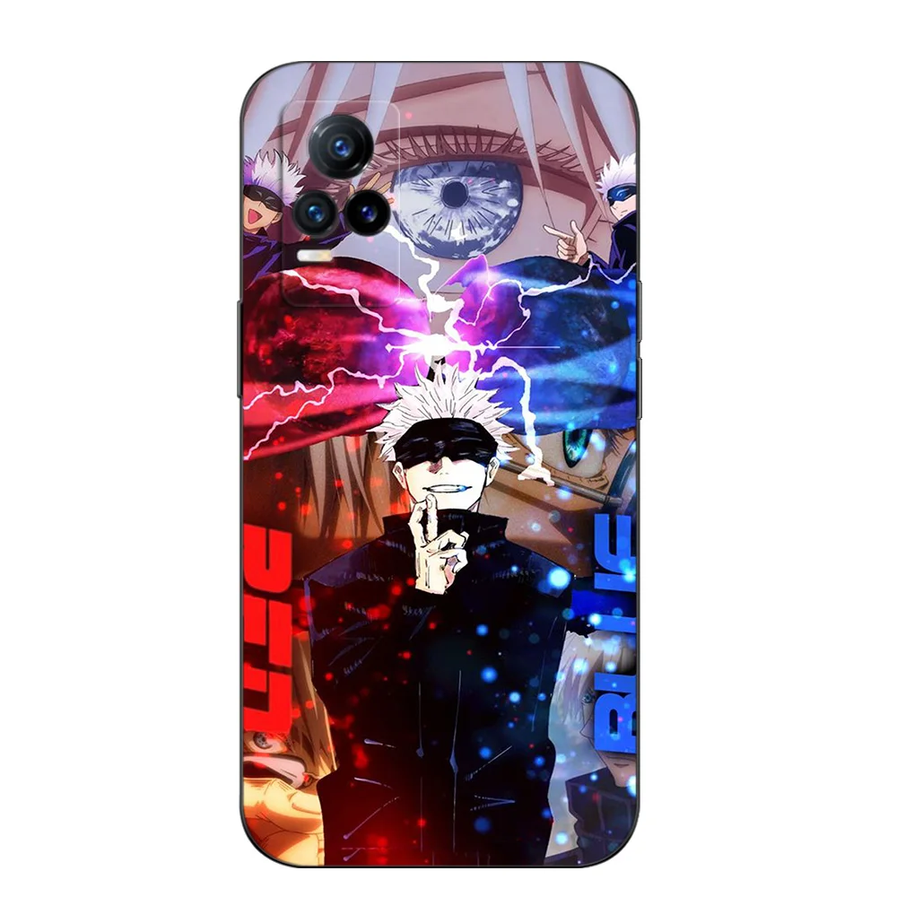 Coque noire TChancelier pour Vivo, Y02A, Y02T, Y02, Y35, Y36, 4G, version russe, Y11, 2023, coque arrière, fantaisie, anime