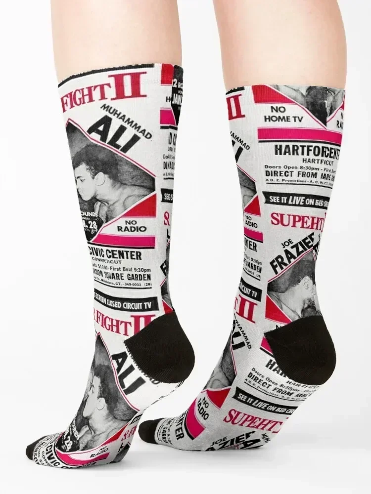 Boxing T-Shirt and Poster: Super Fight Socks ankle cute hiphop Stockings man Men Socks Women's