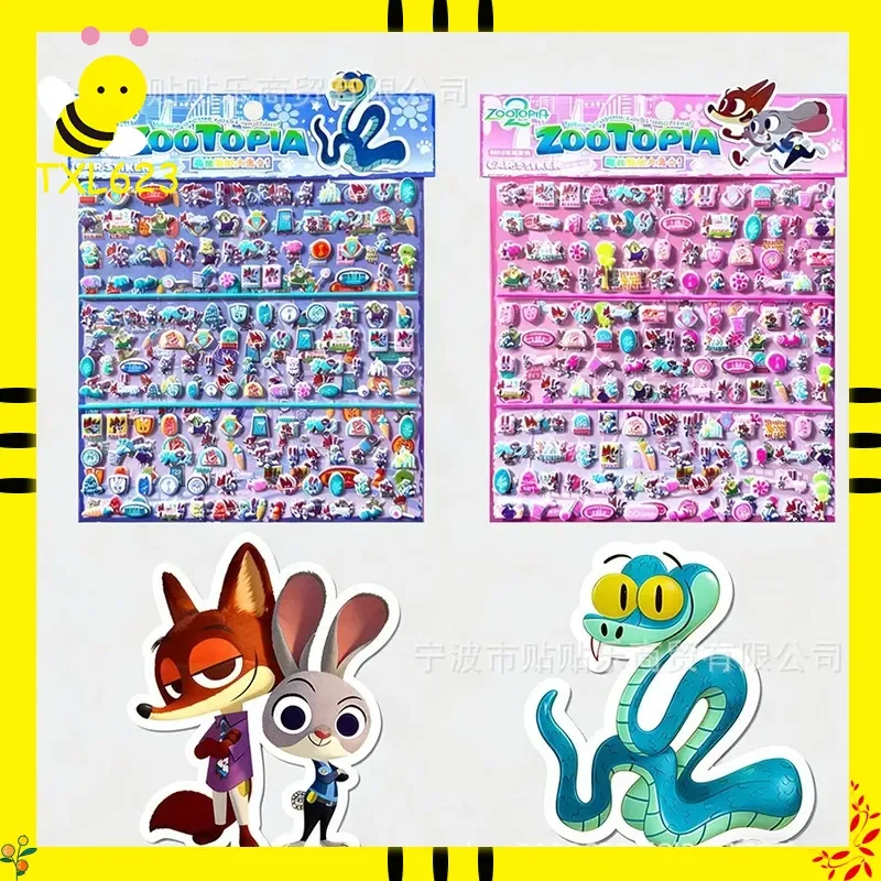 

Объемные 3D-наклейки Zootopia: милые мультяшные двухслойные рельефные декоративные стикеры