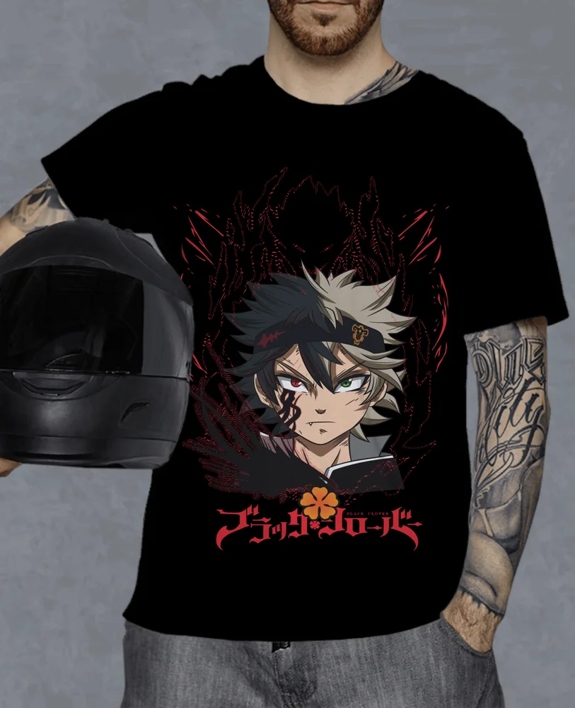 Black Clover Asta Yuno Anime Manga Tshirt Anime Manga Black Shirt All Size