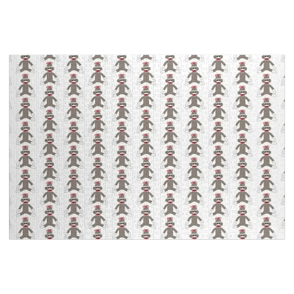 

Sock Monkey Jigsaw Puzzle Wood Name Custom Child Gift Puzzle