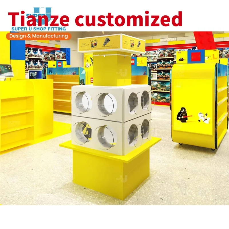 (customized)Custom Miniatures Store Interior Decor Design Trendy Kids Toy Shop FurnitureStanding Children Toy Display Shel