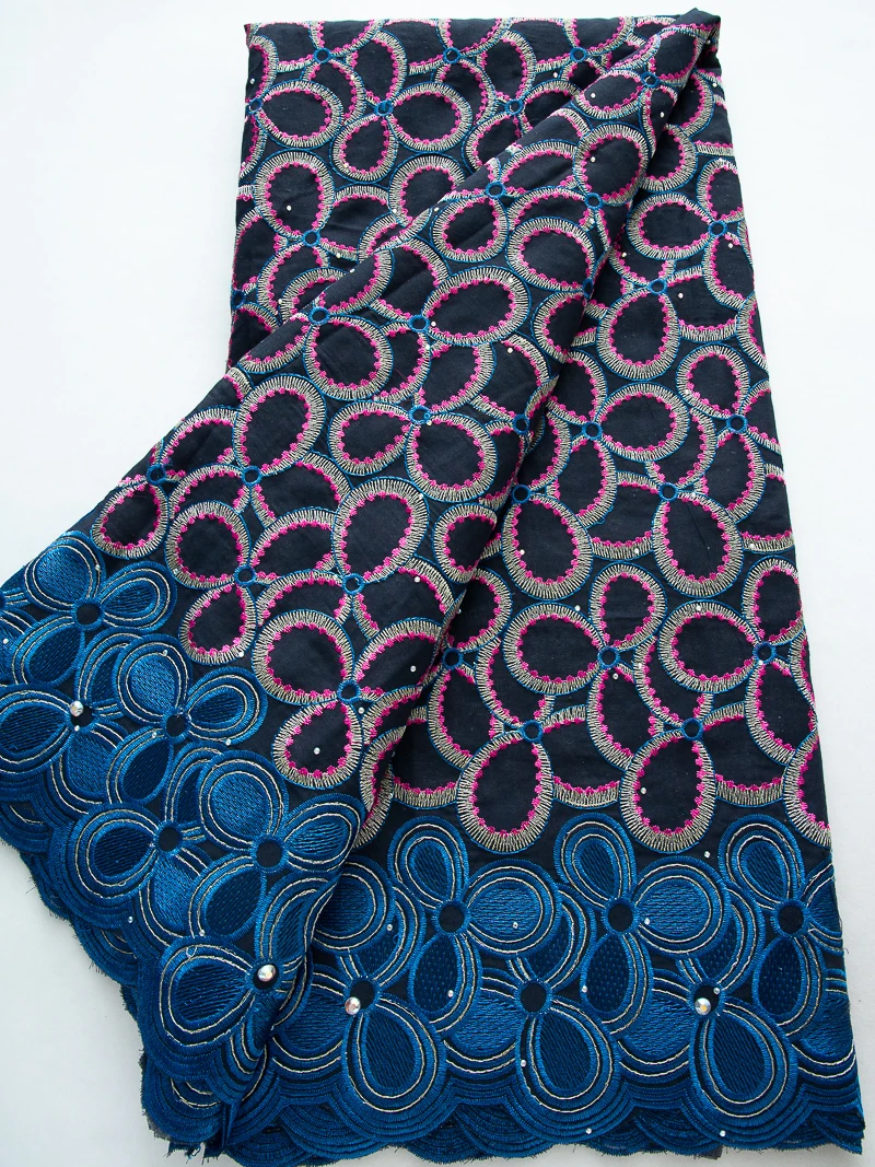 Nigerian Swiss Voile Lace Fabric Embroidered 2025 High Quality African Cotton Lace Fabric French  Party Dress for Women A3881