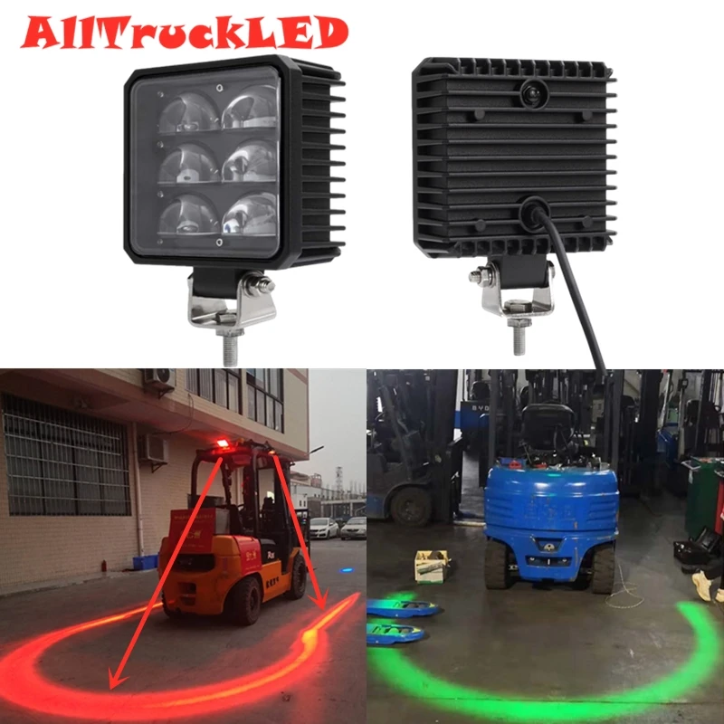 

1x 12V-80v Red blue Working Light Vehicle Safety Lamp LED Forklift Light Fork Truck Red Yellow Flashing Warning Arc beam Light