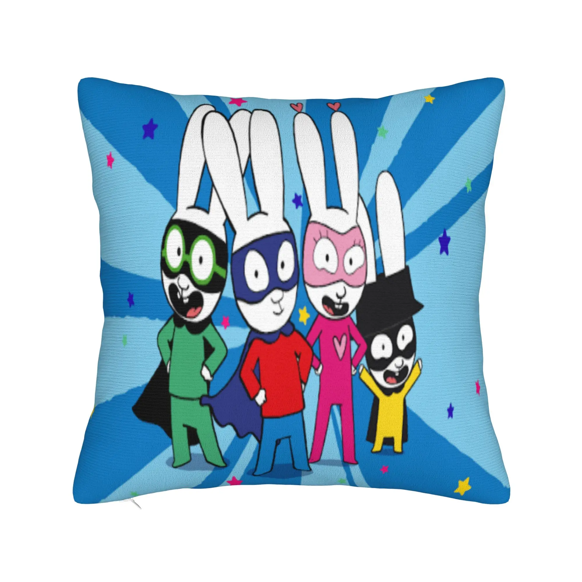 Simon Super Rabbit Pillowcase Stuff Printing Cushion Cover  Throw Pillow Cover Home Decor Square Multi-Size