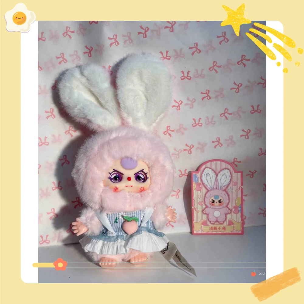 

Baby Three Miniature Bunny V3 Плюшевая слепая коробка, ограниченная серия, загадочный подарок с маленькой подвеской в виде цветка, милая коллекционная игрушка